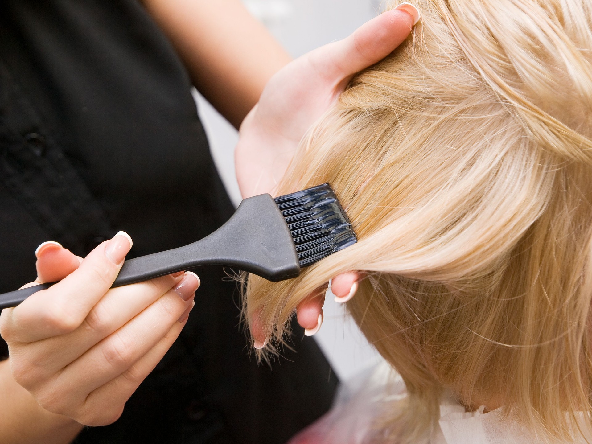 Hair Coloring In A Beauty Salon. Hairdressing Services